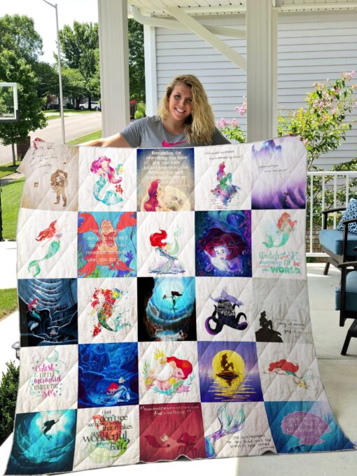 Disney's The Little Mermaid Blanket Quilt Rze2