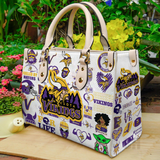 Minnesota Vikings Leather Bag Rze2