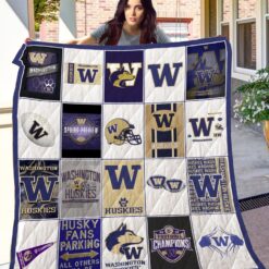 Washington Huskies Quilt  Blanket Quilt Rze2