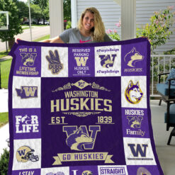 Washington Huskies Lover Blanket Quilt Rze2