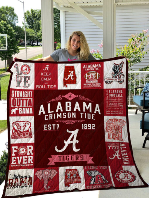 Alabama Crimson Tide Lover Blanket Quilt Rze2