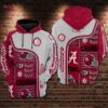 Alabama Crimson Tide Hoodie Zip Hoodie 3D B21