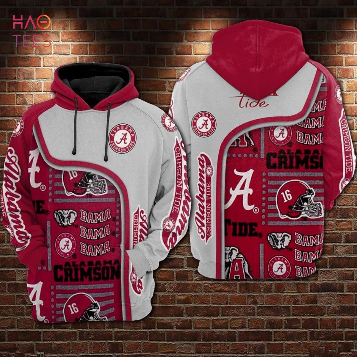 Alabama Crimson Tide Hoodie Zip Hoodie 3D TN