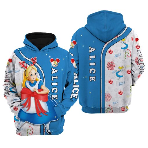 Alice in Wonderland Hoodie Zip Hoodie 3D Rze1