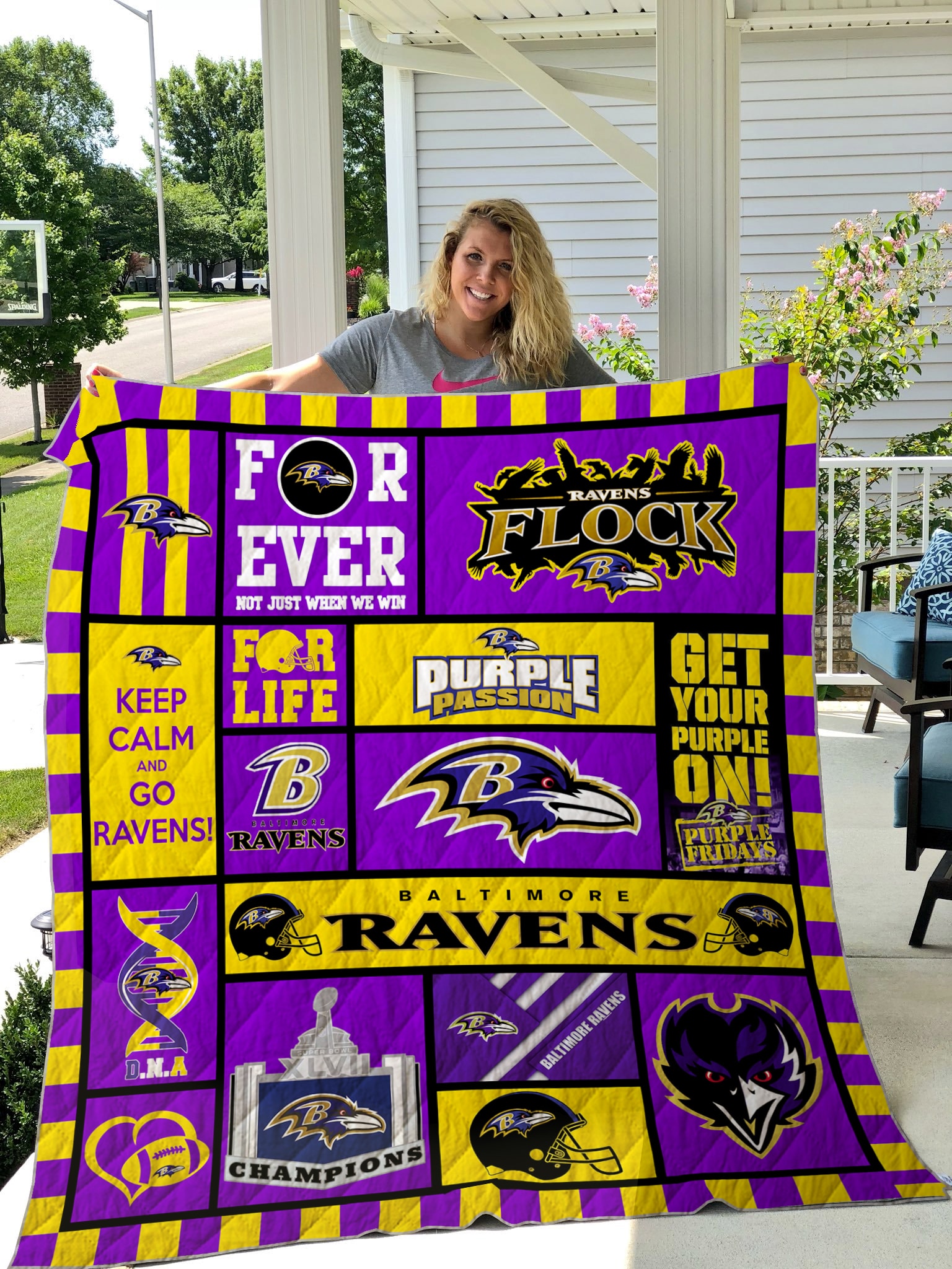 Baltimore Ravens Blanket Quilt TN