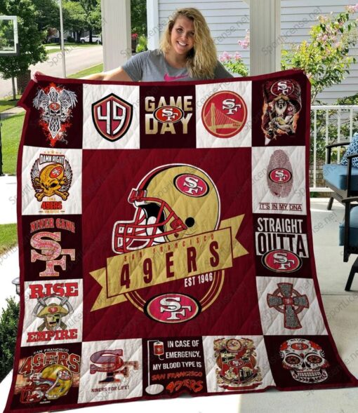 San Francisco 49ers i10 Blanket Quilt Rze1