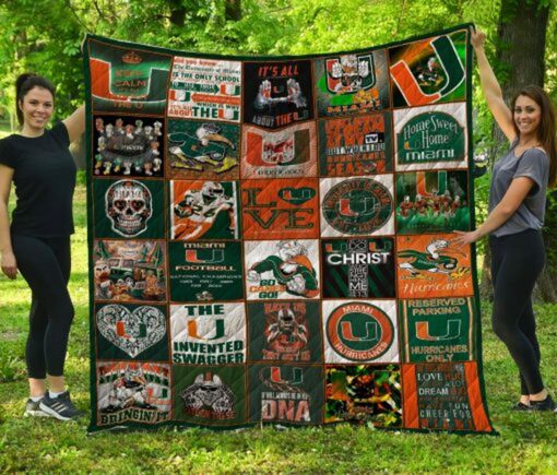 Miami Hurricanes 1 Blanket Quilt TH21