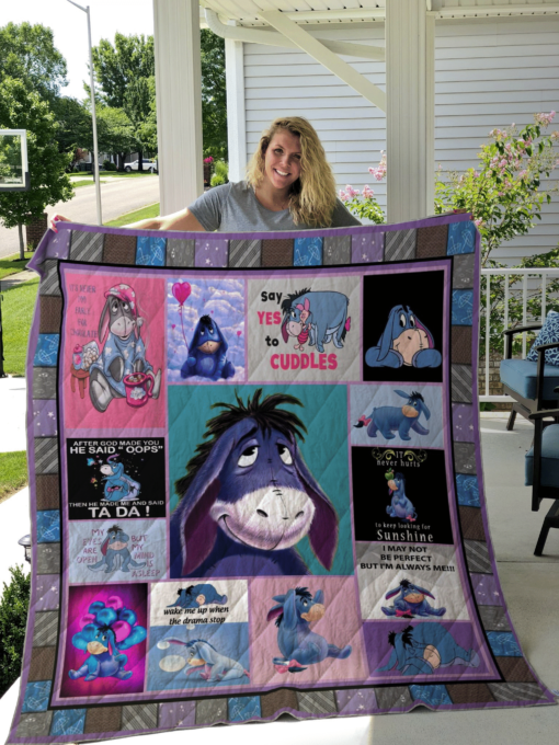 Eeyore Cute Love Blanket Quilt Rze1