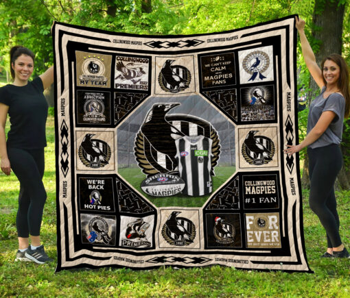 Collingwood Magpies Magpies Blanket Quilt Rze2