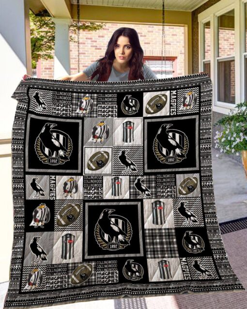 Collingwood Magpies Blanket Quilt Rze2