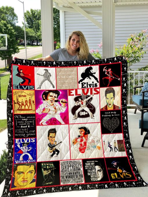 Elvis Presley Quilt love Blanket Quilt Rze2