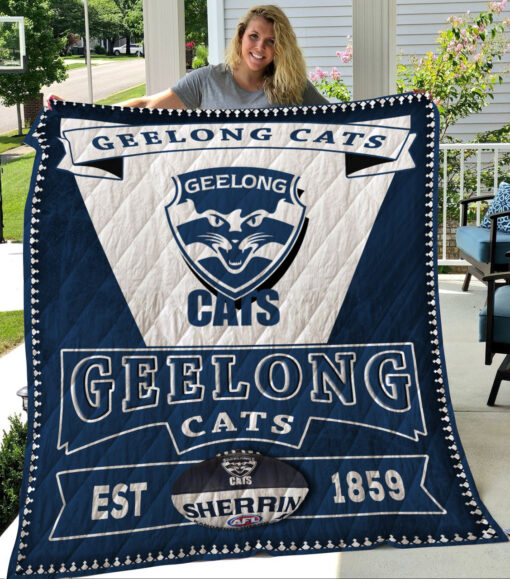Geelong Cats  Blanket Quilt Rze2
