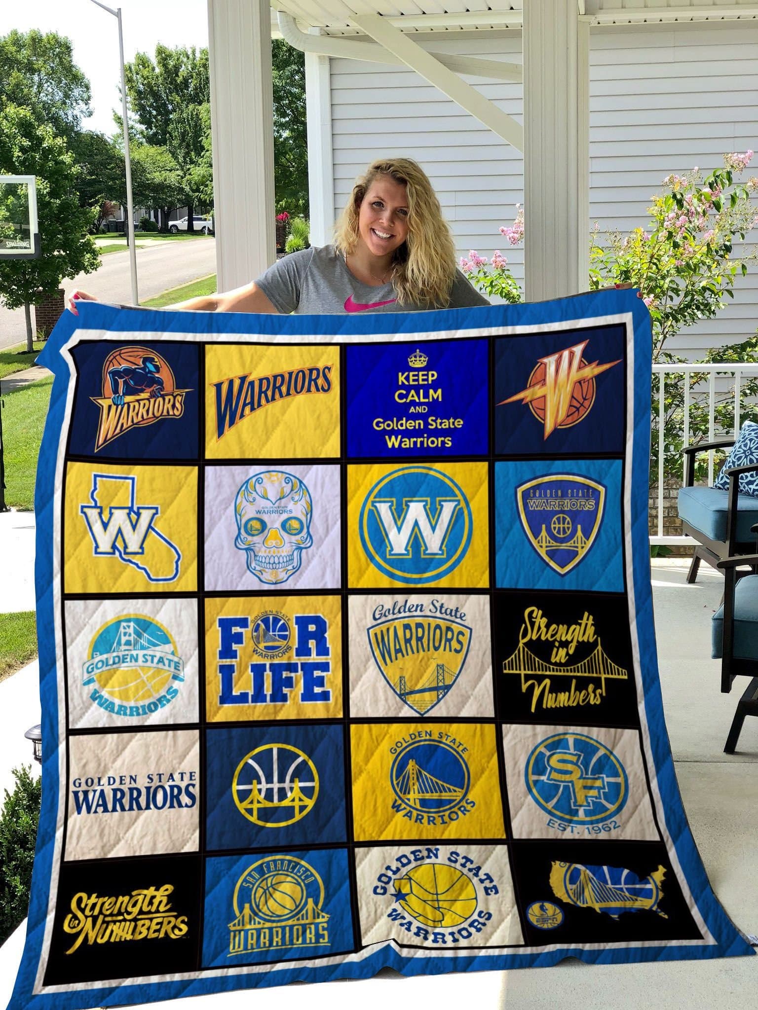 Golden State Warriors 3 Blanket Quilt Rze1