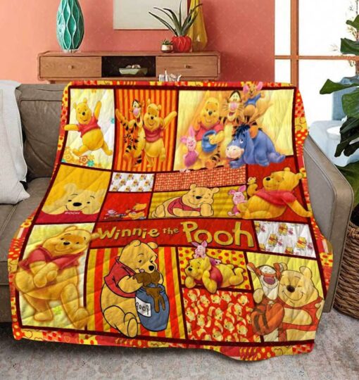 Winnie The pooh i0 Quilt Blanket Quilt Rze1