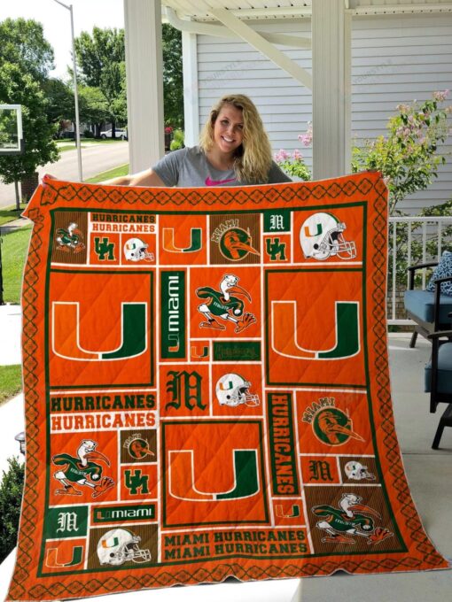Miami Hurricanes Miami Hurricanes Blanket Quilt Rze2
