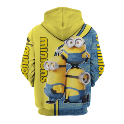 Alternative view of Minions Hoodie Zip Hoodie 3D B22