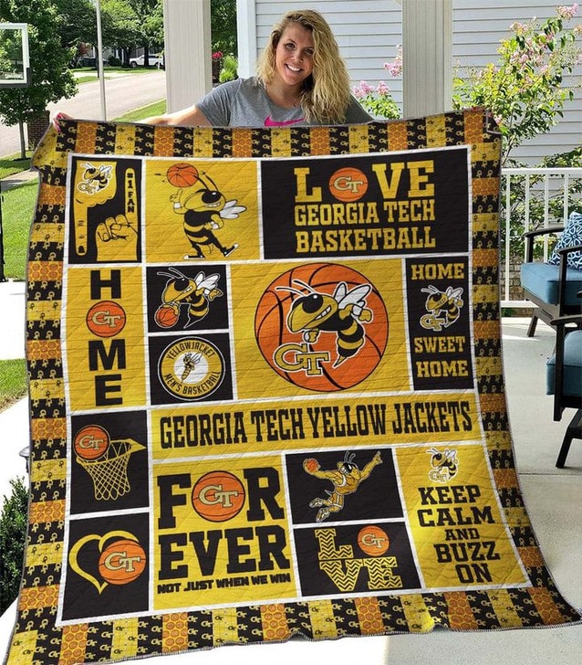 Georgia Tech Yellow Jackets 1 Blanket Quilt Rze1