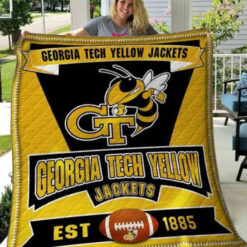 Georgia Tech Yellow Jackets Blanket Quilt Rze1