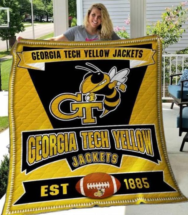 Georgia Tech Yellow Jackets Blanket Quilt Rze1