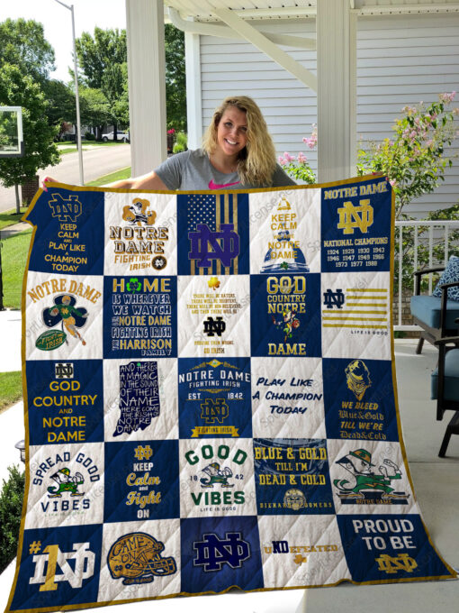 Notre Dame Fighting Irish Quilt Blanket Quilt B21