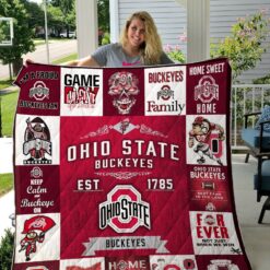 Ohio State Buckeye Blanket Quilt Rze2