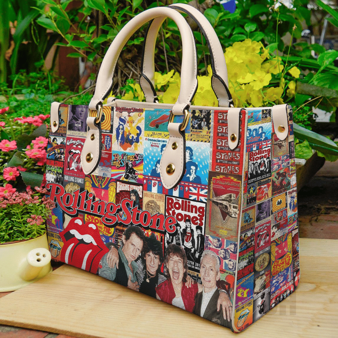 The Rolling Stones Band lover Leather Bag Rze2
