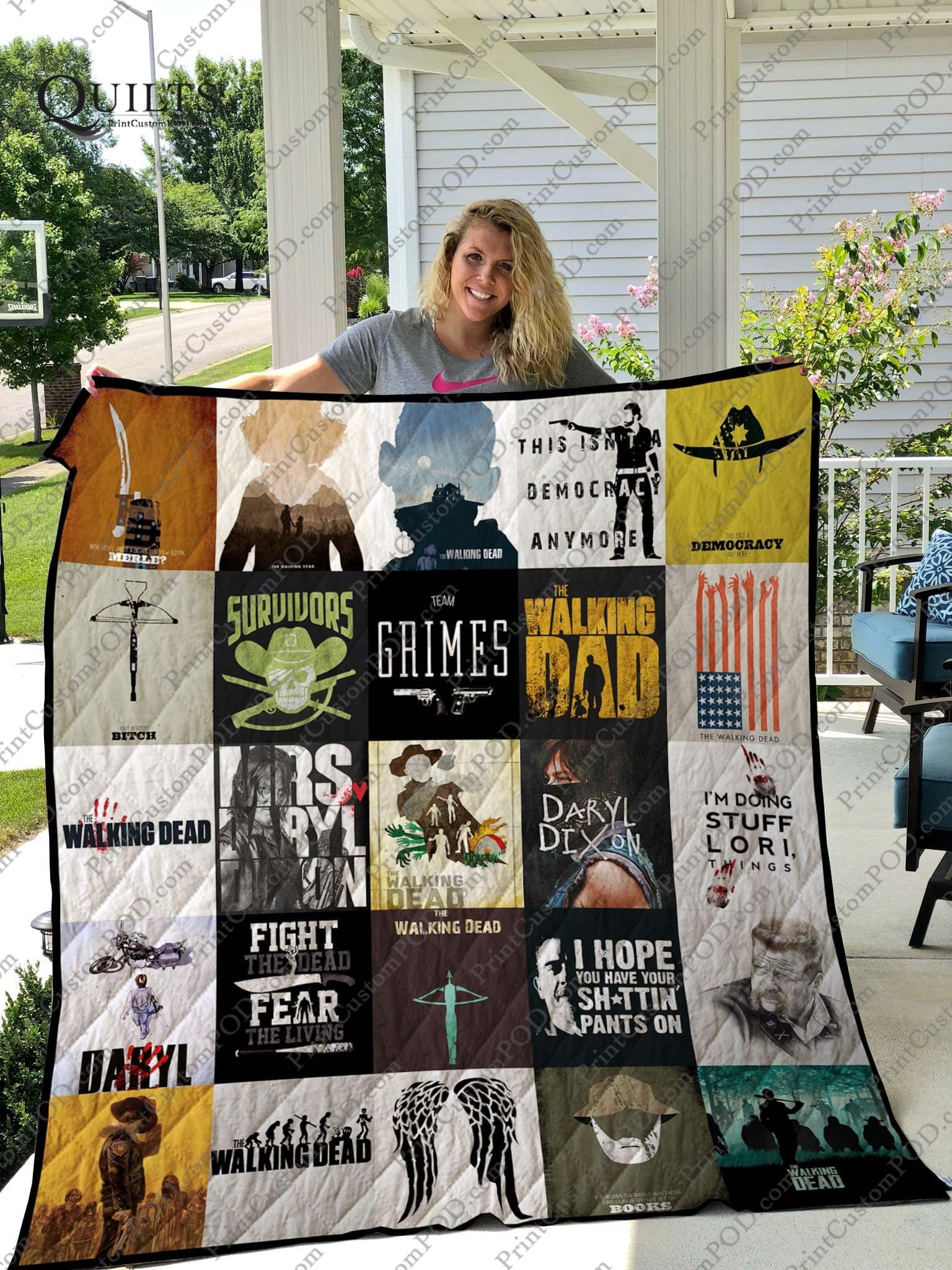 The Walking Dead 1 Blanket Quilt Rze1
