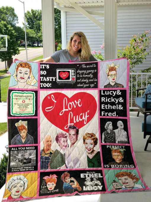I Love Lucy 2 Blanket Quilt Rze1