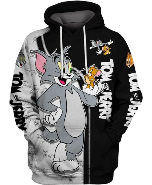Tom and Jerry Hoodie Zip Hoodie 3D MIH08