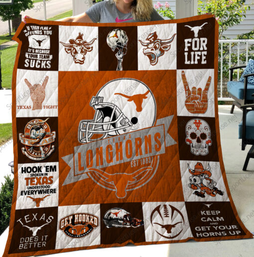 Texas Longhorns i0 Quilt Blanket Quilt Rze1