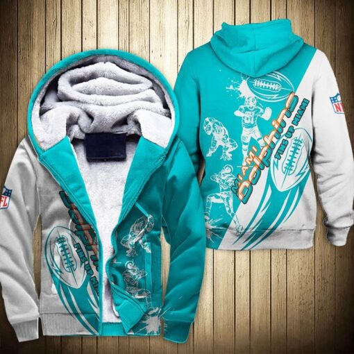 Miami Dolphins 1 Fleece Jacket B22