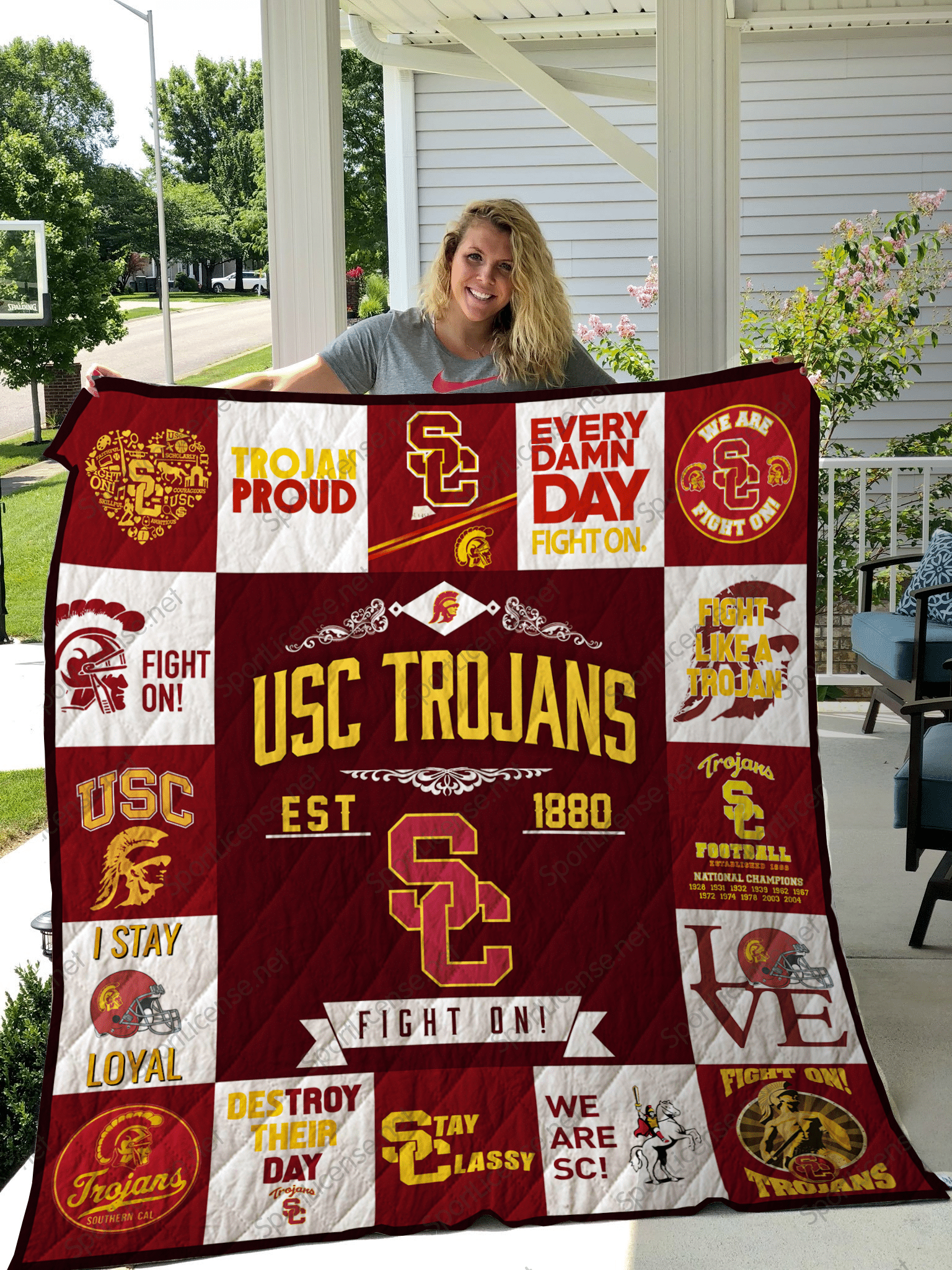 USC Trojans Lover Blanket Quilt TN