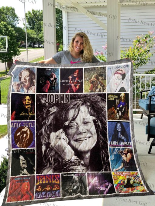 Janis Joplin Lover Blanket Quilt TN