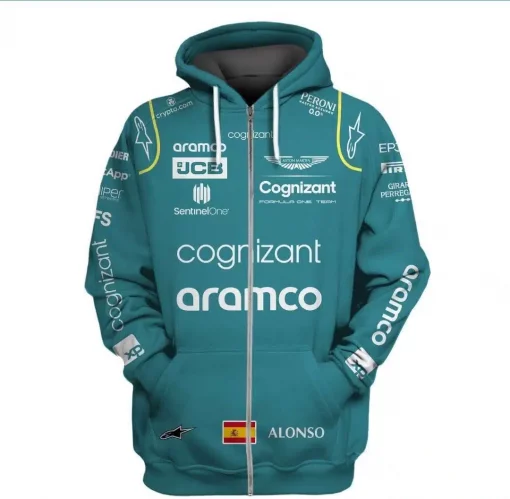 Fernando Alonso Hoodie Zip Hoodie 3D B22