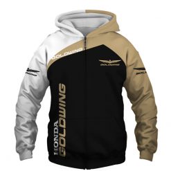 Gold Wing Love  Hoodie Zip Hoodie 3D B22