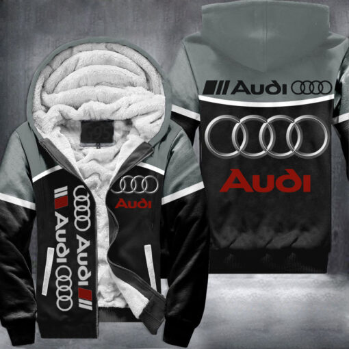 Audi Car Grey Fleece Jacket B21