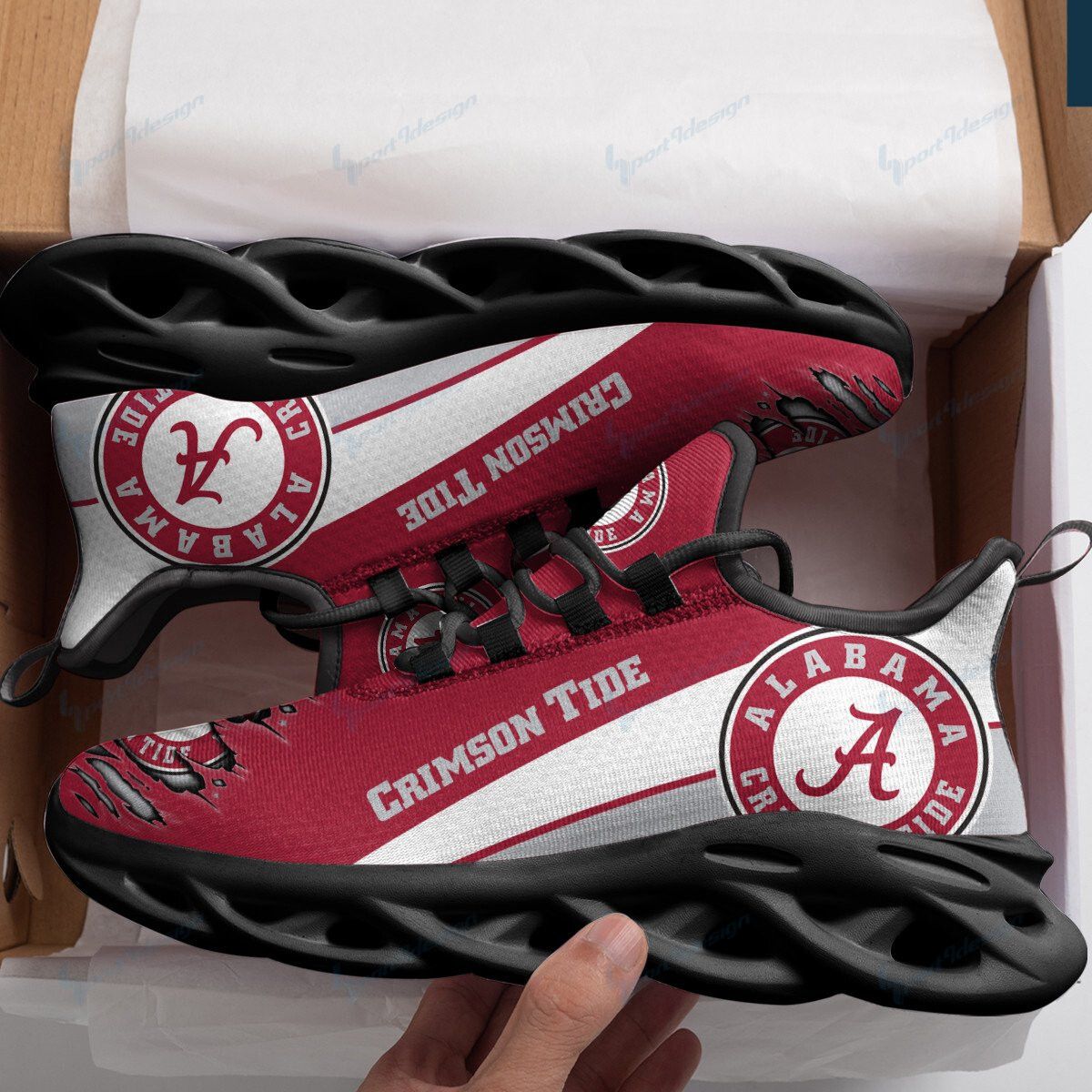 Alabama Crimson Tide Black Shoes Max Soul B21