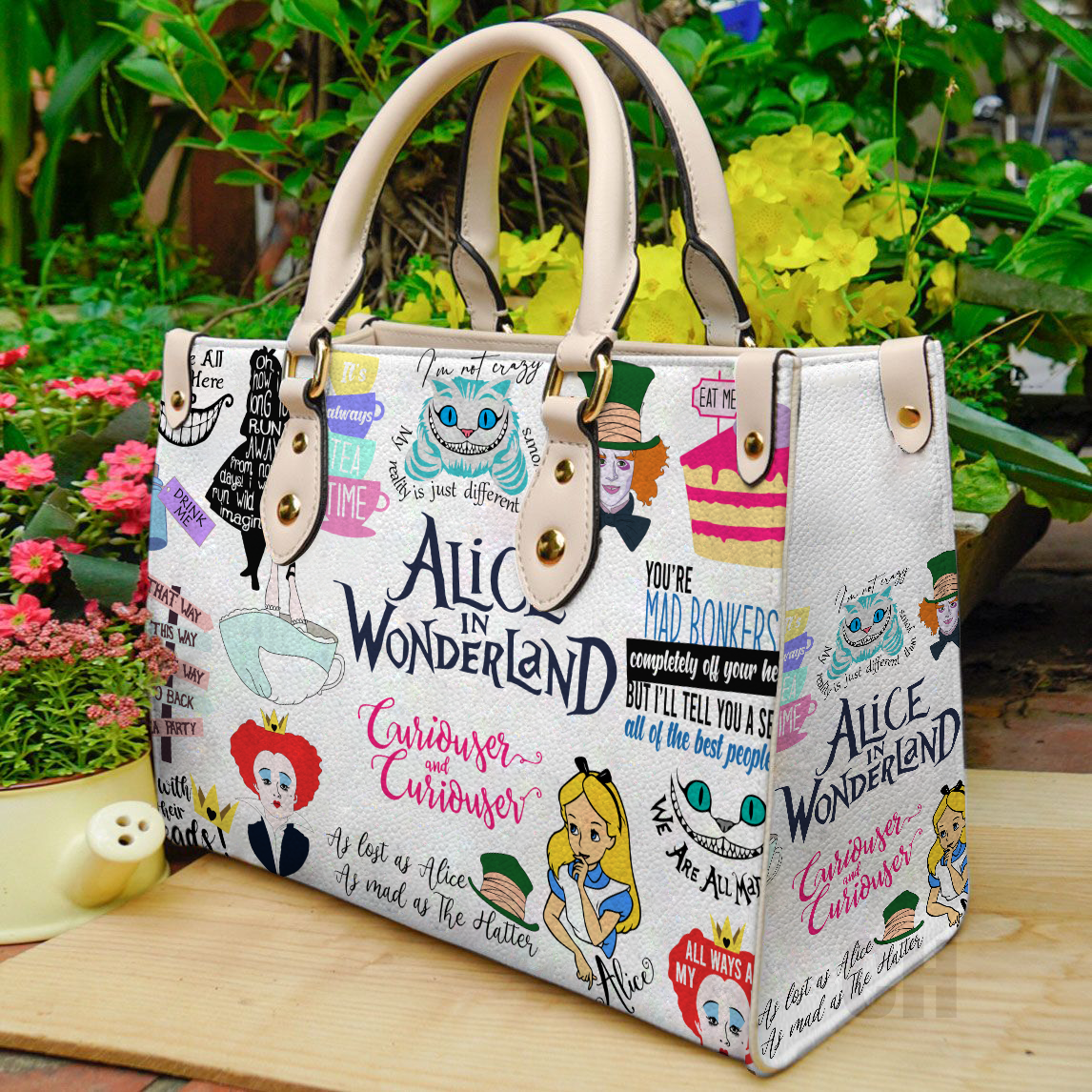 Alice in Wonderland Leather HandBag B23