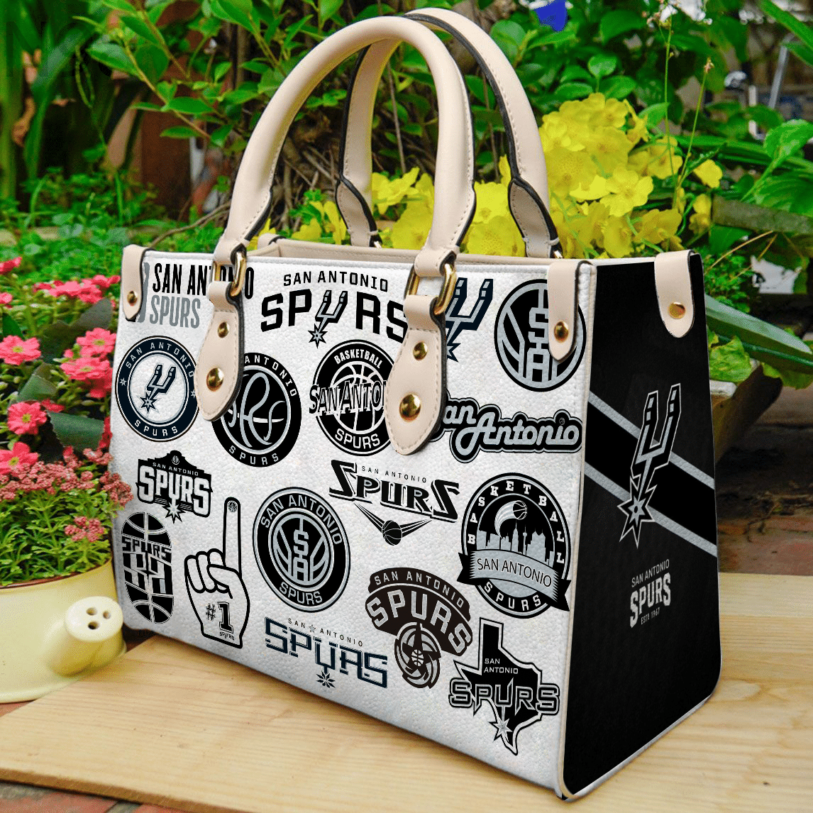 San Antonio Spurs Leather hand Bag a00 B21