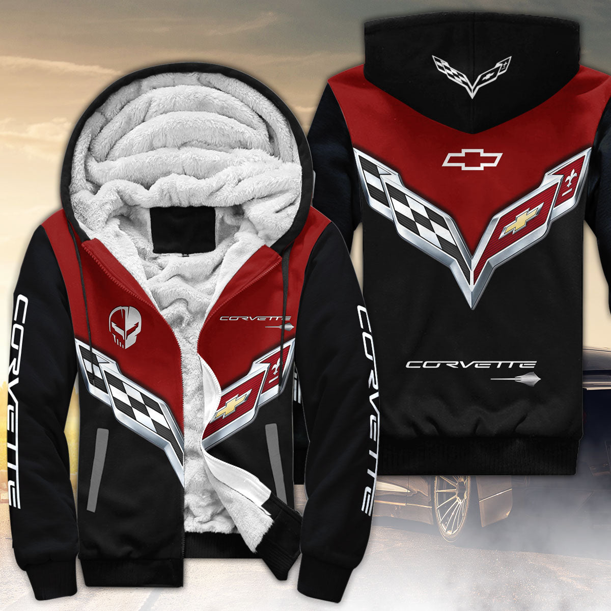 Chevrolet Corvette Car Fleece Jacket B21