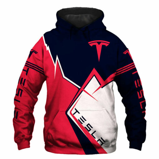 Tesla Car Hoodie Zip Hoodie 3D B22