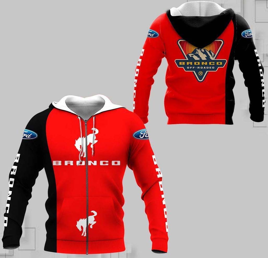 Ford Bronco Zip Hoodie 3d B21