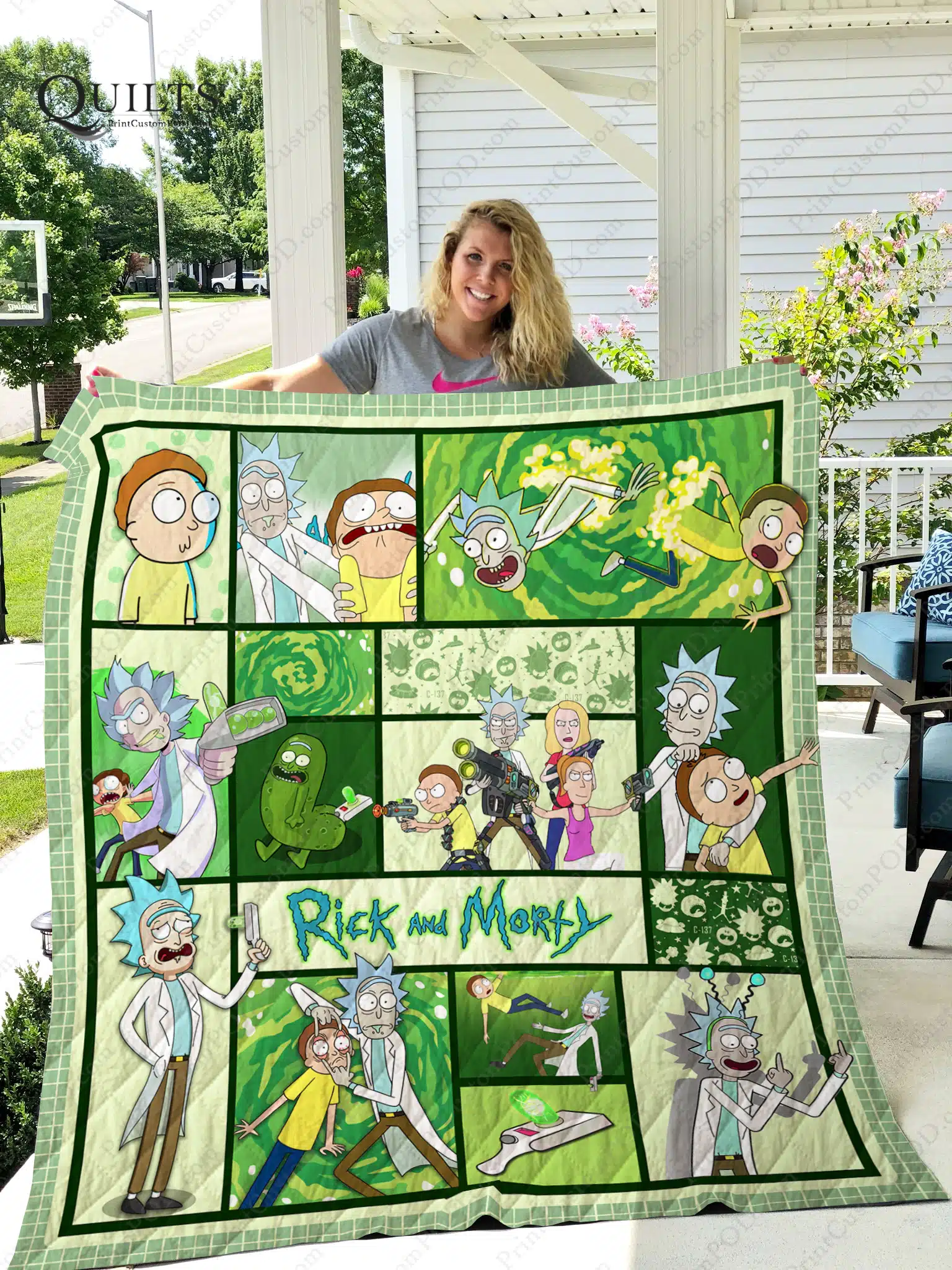 Rick and Morty 3 Quilt Blanket B21