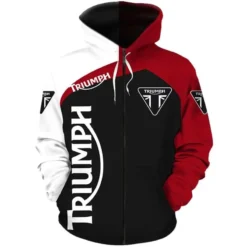 Triumph Lover Zip Hoodie 3d Red B21