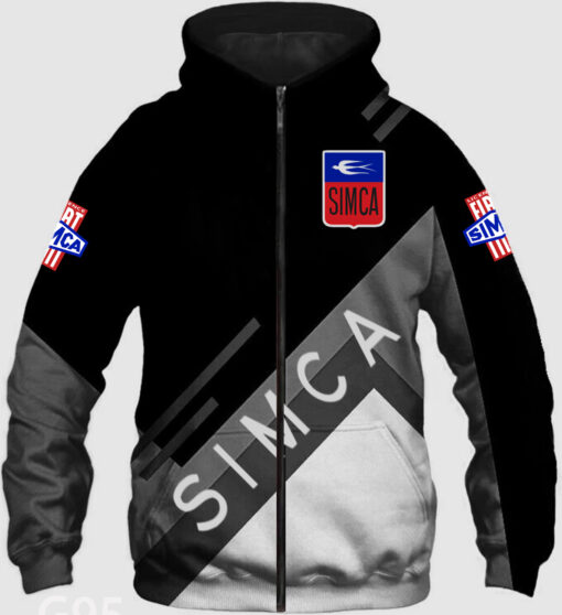 Simca Car Zip Hoodie 1 B22