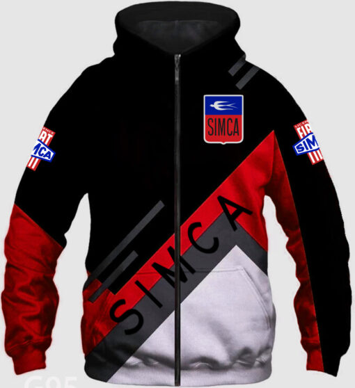 Simca Car Zip Hoodie 3 B22