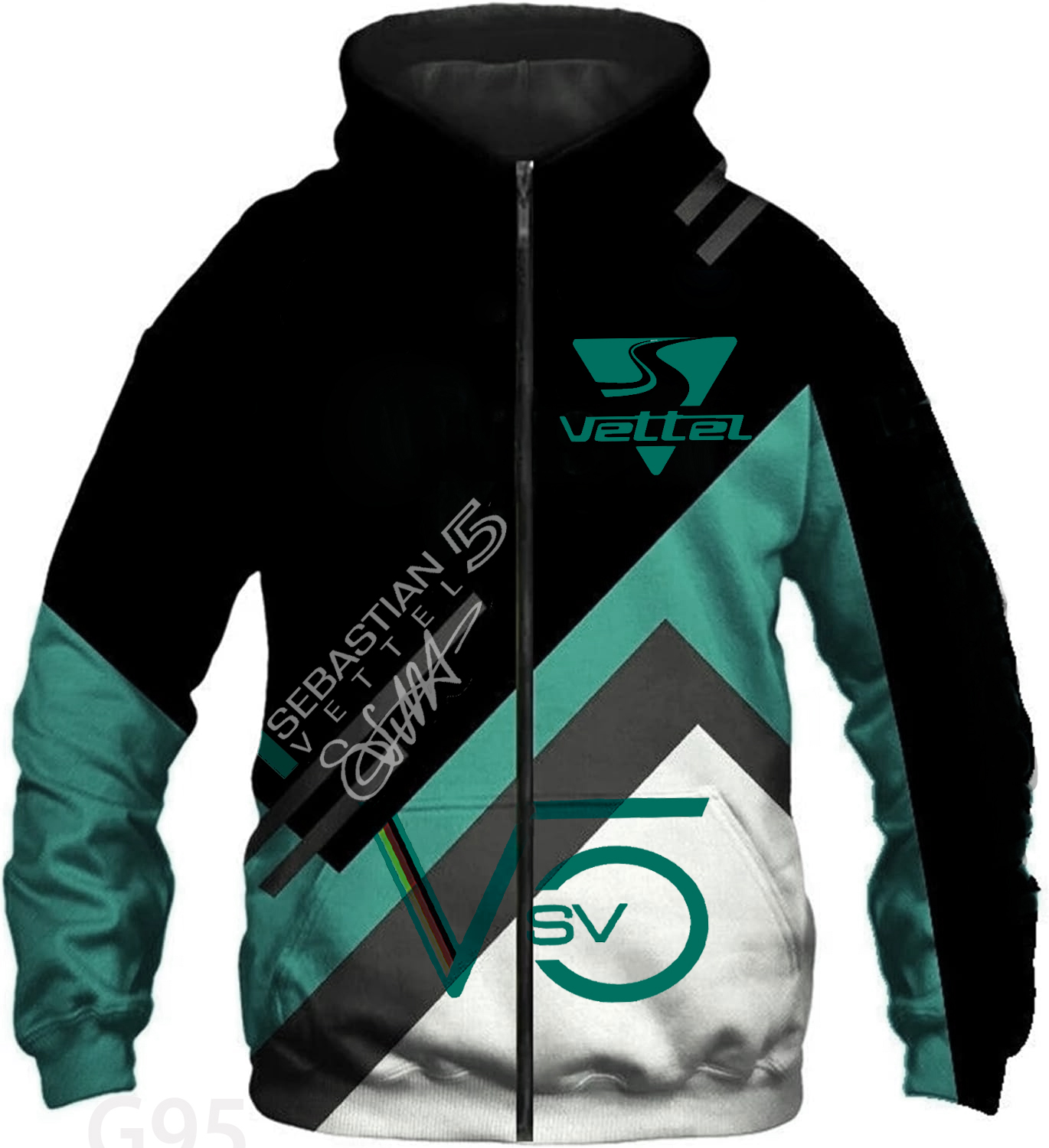 Sebastian Vettel Hoodie Zip Hoodie 3D 2 B22