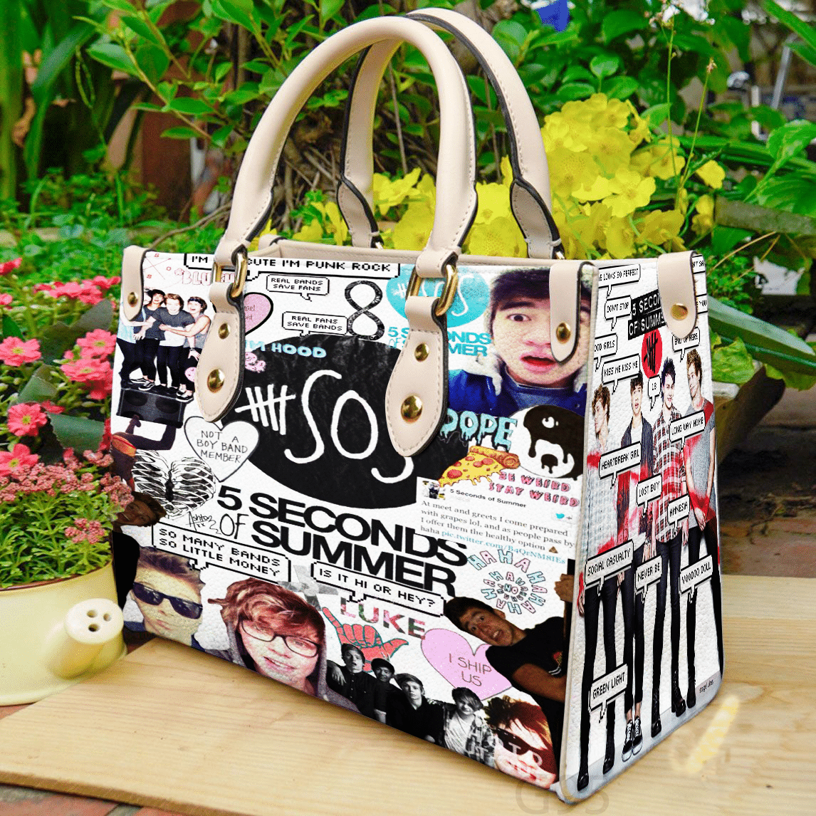 5 Seconds Of Summer 1 Leather Handbag 1 5 Seconds Of Summer 1 Leather Handbag