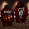 ACDC Band Hoodie Zip Hoodie 3D
