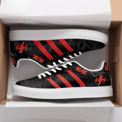 ACDC Black Red Stan Smith Shoes